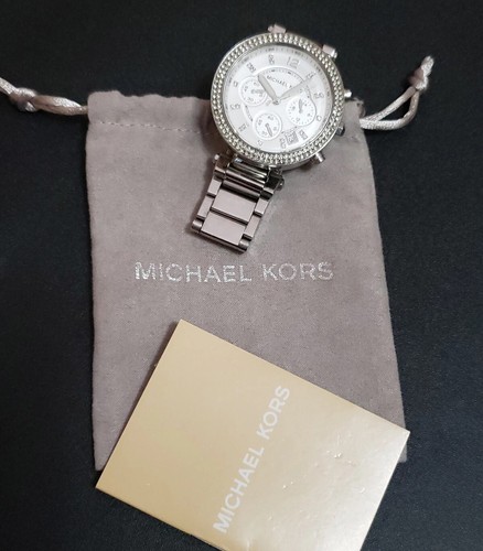 Orologio Michael Kors MK5353 Parker Crystal Chronograph batteria nuova funzionante