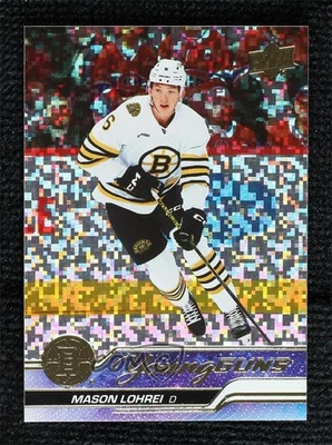 2023 Upper Deck Series 2 Young Guns Speckled Rainbow Foil Mason Lohrei Rookie RC - Image 1 of 2
