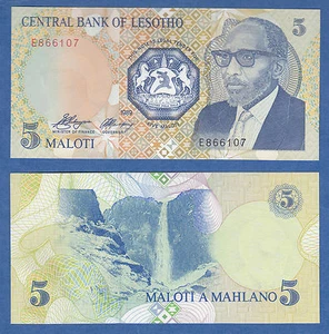 Lesotho 5 Maloti P 10a 1989 UNC (P 10a) - Imagen 1 de 1
