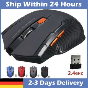 PC Maus Kabellos USB Wireless Mouse Computer Notebook Laptop Funkmaus NEU DE - Bild 1 von 12