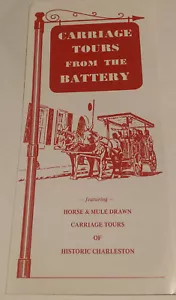 Vintage Carriage Tours From The Battery Brochure Charleston BR5 - Picture 1 of 2