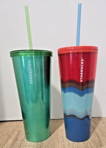 Starbucks 2020 24 Oz Cold brew Cup Tumbler's 2 cups new - Imagen 1 de 6