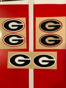 GEORGIA BULLDOGS MINI HELMET SIDE DECALS - ONE PAIR - MINI HELMET - 3M 15MIL - Picture 1 of 8
