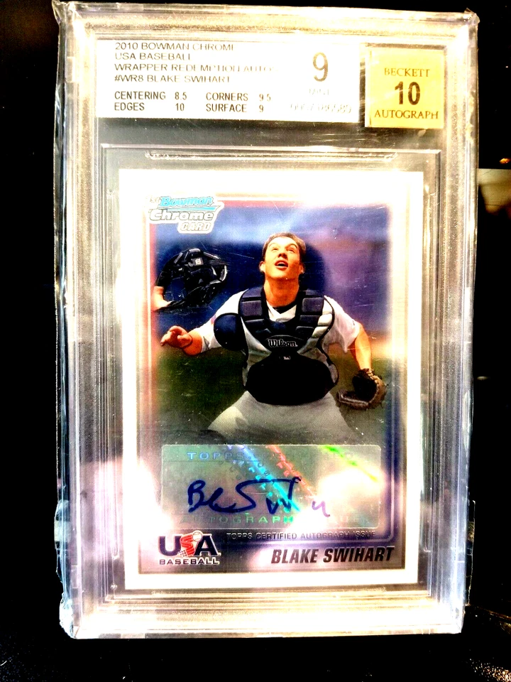 Tarjeta de canje Blake Swihart #89/99 Bowman 2010 cromada Estados Unidos Beckett 9/10 como nueva. Foto 1 de 4