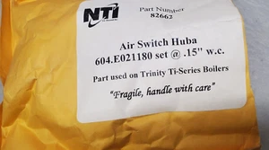 82662 NTI AIR SWITCH .15 W.C. HUBA 604.E021180 for Trinity Ti-series boilers - Picture 1 of 7
