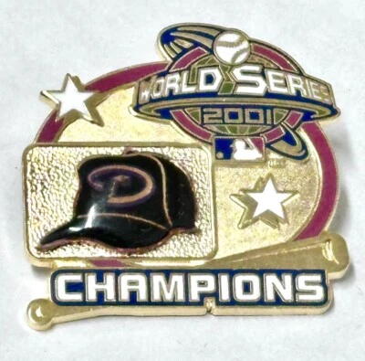 Arizona Diamondbacks Pin 2001  World Series Champions  Hat Lapel Pin Vintage - Image 1 of 2