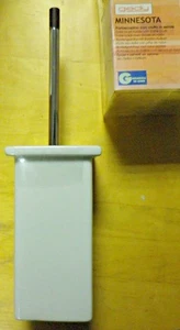 Portascopino Scopino Wc Setola Appoggio Gedy Minnesota Wood Legno Wengè / Chiaro - Picture 1 of 3