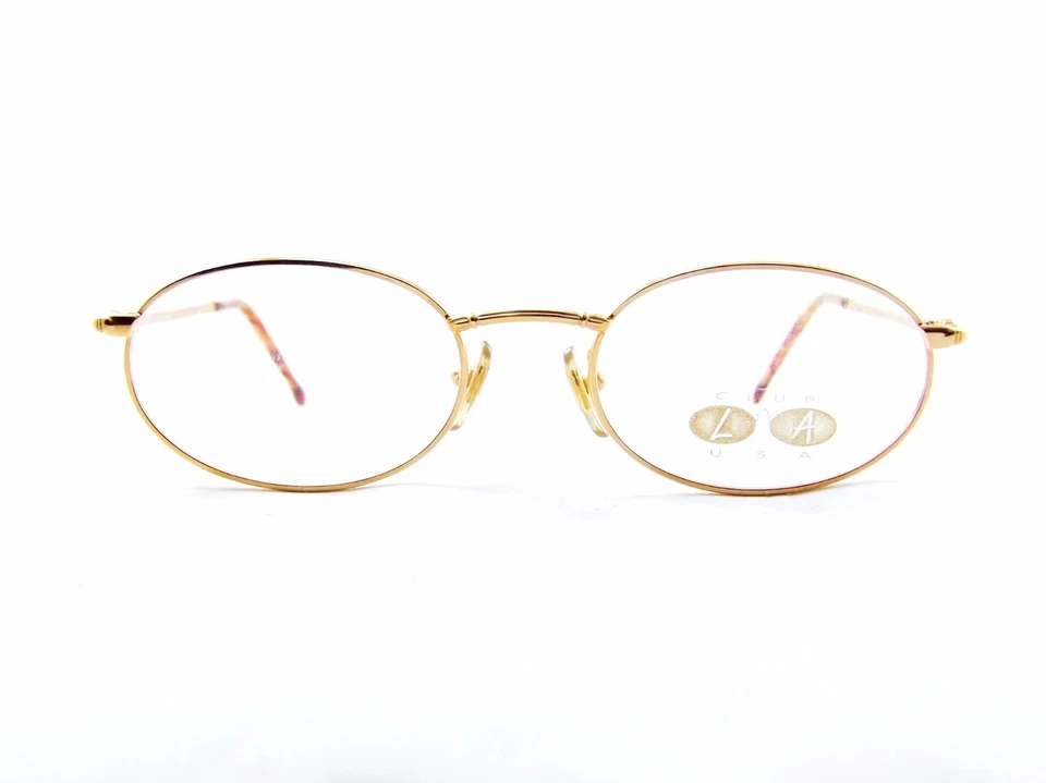 Gafas para mujer Club LA 6312 ovaladas de metal dorado elegantes vintage años 90 Francia nuevas de stock Foto 1 de 1
