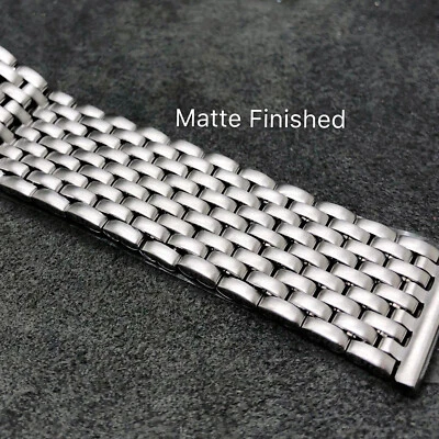 Pulseira de 9 fileiras de contas de arroz 18mm, 19mm, 20mm, 22mm para relógio vintage BoR - Imagem 1 de 4