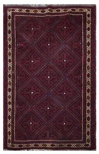 Balochi traditional Hand-knotted red handmade Rug 3 x 4.5 ft SR 127 - Picture 1 of 7