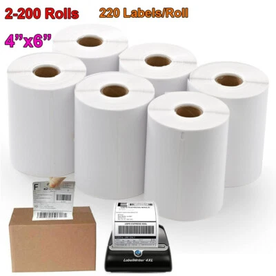 Etichette Termiche Spedizione 4" x 6"Compatibili 1744907 Dymo 4XL LabelWriter 220/Rotolo - Immagine 1 di 4