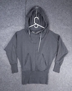 Lululemon Throwback Flashback Pullover Donna 10 Grigio Felpa con Cappuccio Ricamata - Foto 1 di 4