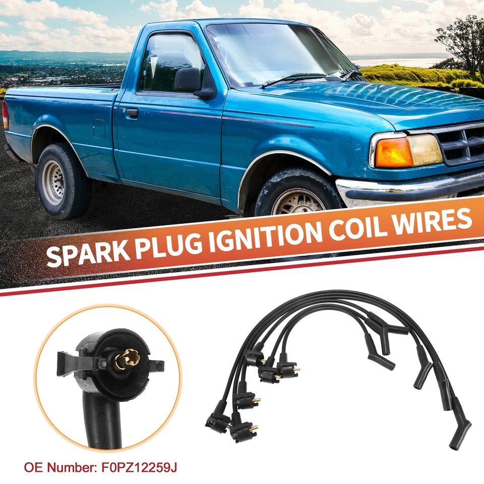 Cable de bobina de encendido de cable de bujía de 6 piezas F0PZ12259J para Ford Aerostar 90-96 Foto 1 de 4