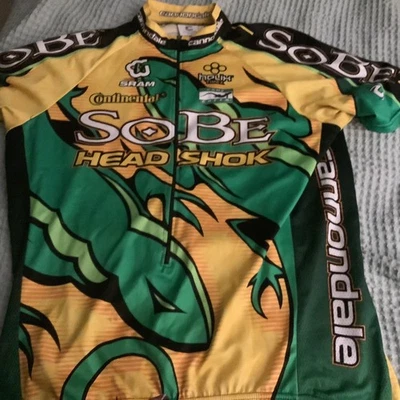 Camiseta de ciclismo vintage Cannondale manga curta 3/4 zíper SoBe masculina tamanho XL - Imagem 1 de 3