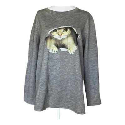 Sudadera SOFT Kitten sin marca - XL informal, acogedora, Cabincore, grunge, nueva sin etiquetas Foto 1 de 4