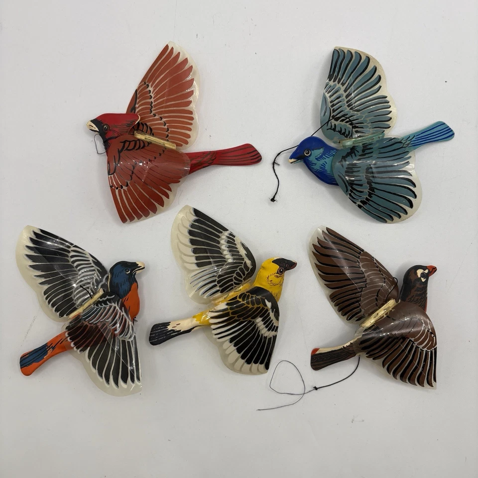 Vintage Pájaros Bebé Móvil Kenners Cuna Pájaros Coloridos Años 50’s Foto 1 de 2