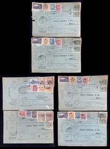 Cubiertas de Turquía 1915ca giros postales (6) varios francos de sobreimpresión de emisión de guerra - Imagen 1 de 7