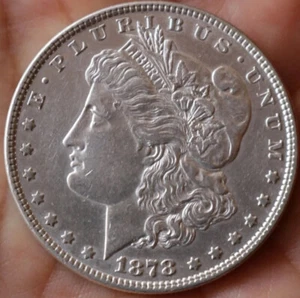 INTENSE EYE APPEAL HI-GRADE 1878 CARTWHEEL LUSTER MORGAN SILVER 2nd REVERSE - Picture 1 of 2