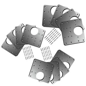 12-Pack Hinge Repair Kit - Cabinet Hinge Repair Plate Stainless Steel Kit - Picture 1 of 6
