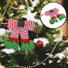  Christmas Tree Hanging Stuffed Plush Elf Leg Elves Candy Cane Ornaments Legs
