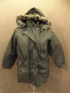 Woman Within NEW Dark Olive Green Anorak Parka Coat Removable Quilted Lining 1X - Picture 1 of 10
