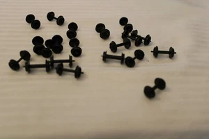 HO Scale Plastic Wheels and Axles, Set of 20, Enough for 5 Cars, *PW1 - Picture 1 of 3
