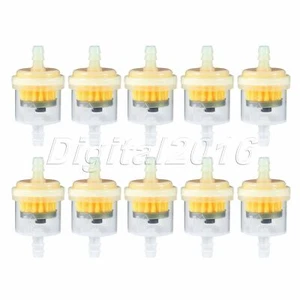 10x Motorcycle Fuel Filter 1/4" 6-7mm for Harley Yamaha Ducati Dirt Bike Scooter - Picture 1 of 12