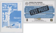 2016 Panini Donruss 1982 Design Test Proof Cyan /49 Andrelton Simmons #D82-40