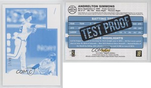 2016 Panini Donruss 1982 Design Test Proof Cyan /49 Andrelton Simmons #D82-40
