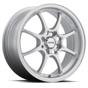 15x6.5 +40 Konig Helium 4x100 Silver Wheels (Set of 4) - Picture 1 of 2