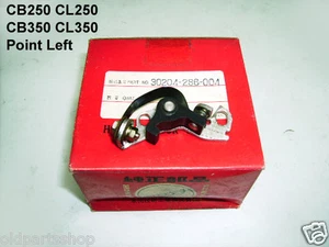 Honda CB350 CL350 CB250 CL250 Contact Point NOS CB350T BREAKER 30204-286-004 - Foto 1 di 3