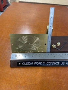 BRASS ENGRAVING PLATE FOR NEW HERMES FONT TRAY UTILITY OVAL TEMPLATE 12 SIZES ! - Picture 1 of 12