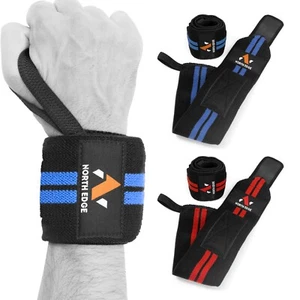Wrist Wraps Weight lifting Gym Straps Support Strength Hand Bandage Elasticated - Picture 1 of 18