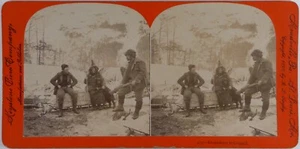 Usa.Etats-Unis.Alaska.Klondikers in.Photo Singley Albumen Stereo Keystone.1898. - Picture 1 of 2