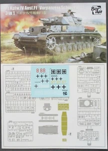Border Models Escala 1/35 Pz Kpfw IV Ausf F1 - Calcomanías del Kit No. BT-003 - Imagen 1 de 1