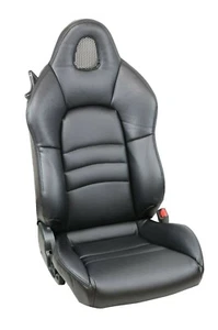 Pair of Front Seat Kit / Covers Upholstery for 2000-05 Honda S2000, Black - Picture 1 of 6