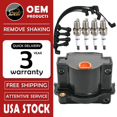 Ignition Coil, Spark Plug, Wireset For Geo Prizm Tercel Celica Van Corolla Camry Foto 1 de 4