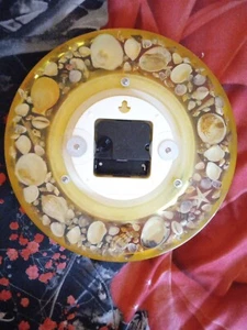 Vintage  Sterling And Noble 9 In Lucite Seashell Clock   - Picture 1 of 1