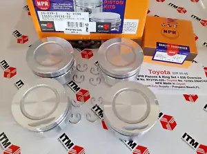 Toyota Pickup & 4RNR 85-95 22R & 22RE +.020 O/S NPR Pistons & Rings Set of (4) - Picture 1 of 4