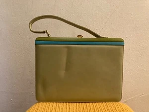 Palizzio Damen Lederhandtasche, Spiegel, Münzbörse, Vintage, 1940er, 1950er - Bild 1 von 15