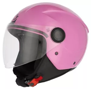CASCO MOTO ACERBIS JET BREZZA 2206 PINK ROSA VISIERA TG XS - Foto 1 di 9