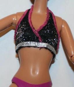 Muñeca Barbie Mattel Moda Fiebre Brillante Negro Halter Top - Imagen 1 de 5