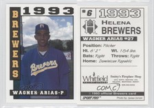 1993 Sport Pro Helena Brewers Wagner Arias #6