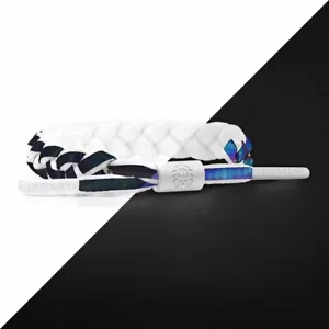 RASTACLAT Aurora Classic White Iridescent 3M Wristband Bracelet Shoelace NEW - Picture 1 of 2