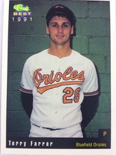 1991 Bluefield Orioles-Classic BEST Minor League Baseball Card-Terry Farrar
