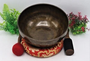 🎶 Sacred Harmony: 10-Inch Om Symbol Singing Bowl Set with Conch Shell - Picture 1 of 6
