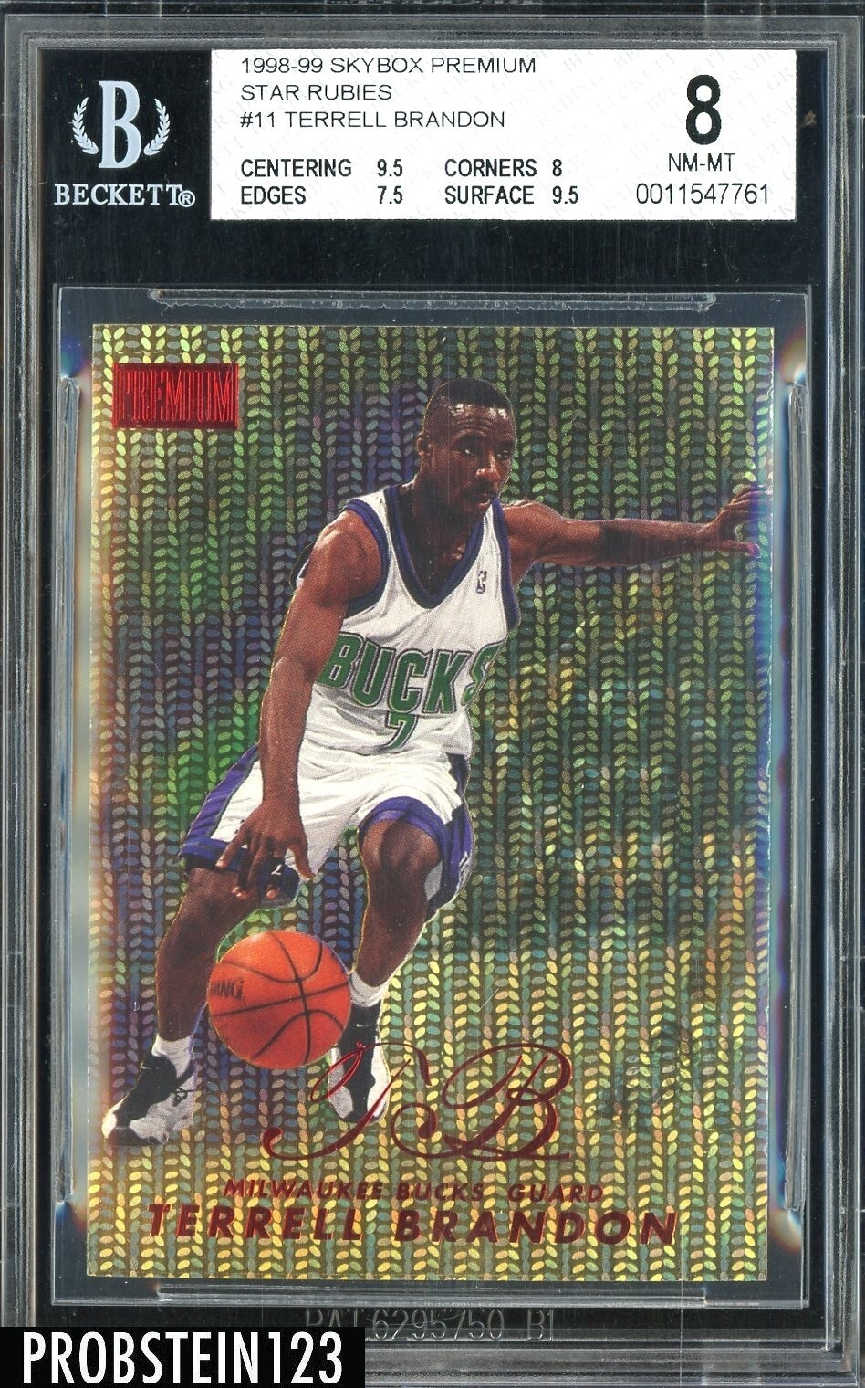 Terrell Brandon 1998 SkyBox Premium #11 Star Rubies /50 Price 