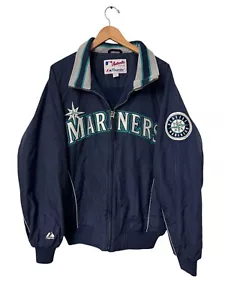 Vintage Seattle Mariners Majestic Authentic Jacket Mens Large 90s CLEAN! - Picture 1 of 6