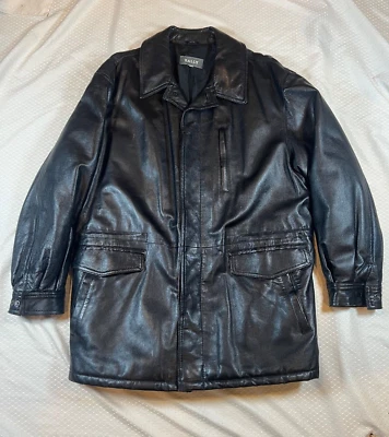 Men's-BALLY Italian Leather Men's Buttery Soft Jacket SZ 40 Button Down Long - Image 1 of 4