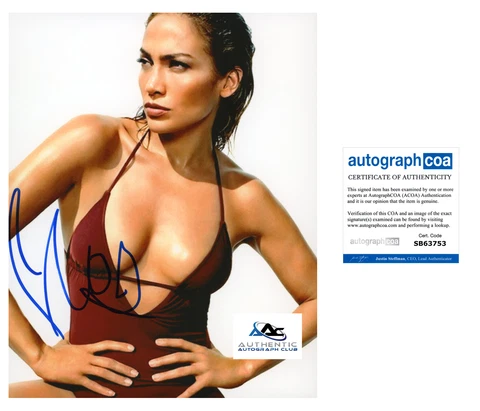JENNIFER LOPEZ JLO AUTOGRAPH SIGNED 8X10 PHOTO ACOA Cover